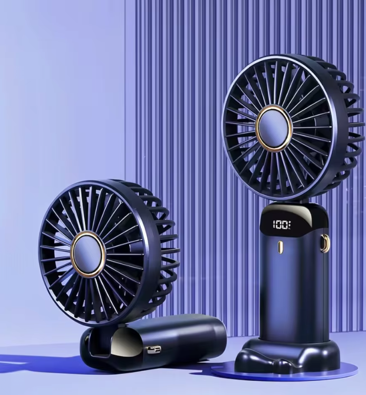 SH-ZEROSPACE N15 5-Speed Foldable Handheld Mini Fan – LED Battery Display & Aromatherapy (Rechargeable)