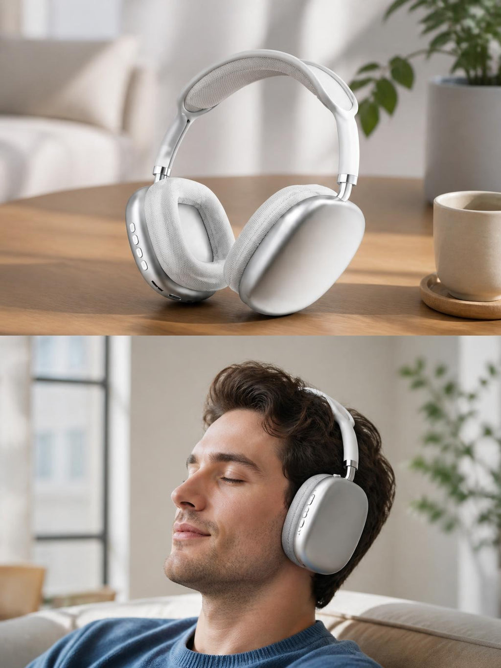 SHOPZO Studio Over-Ear Wireless Headphones (Hi-Fi Audio & BT 5.3)