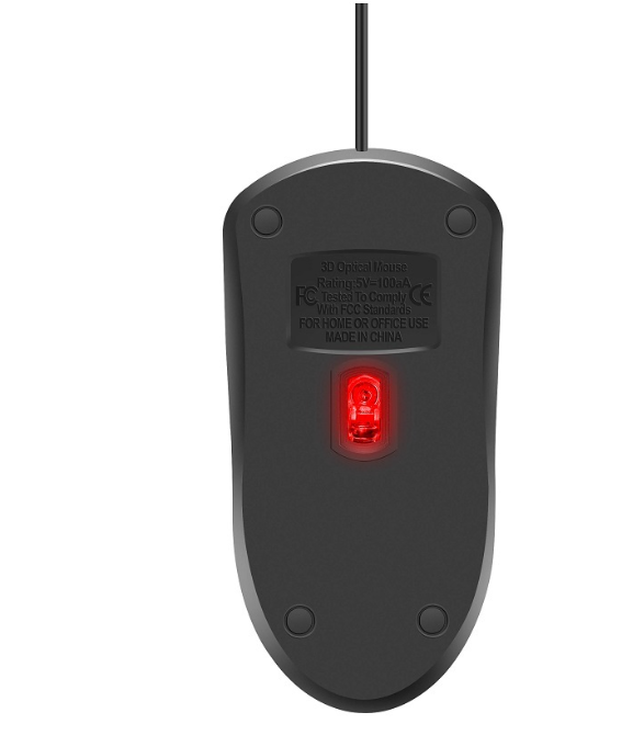Standard Wired USB Keyboard & Mouse Combo – Ergonomic Soft-Touch Office Set طقم كيبورد وماوس سلكي يو إس بي من BIOJBE - للمكاتب والكمبيوتر