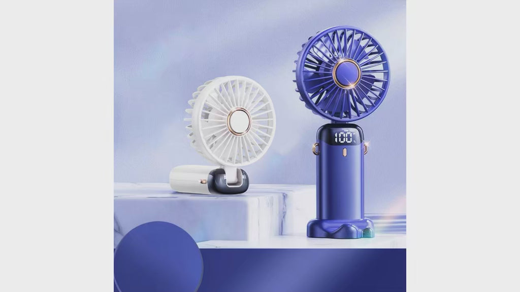 SH-ZEROSPACE N15 5-Speed Foldable Handheld Mini Fan – LED Battery Display & Aromatherapy (Rechargeable)